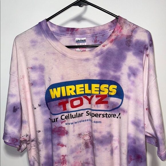 Gildan Purple and Pink Tie-Dye Short Sleeve Tee - Picture 2 of 7